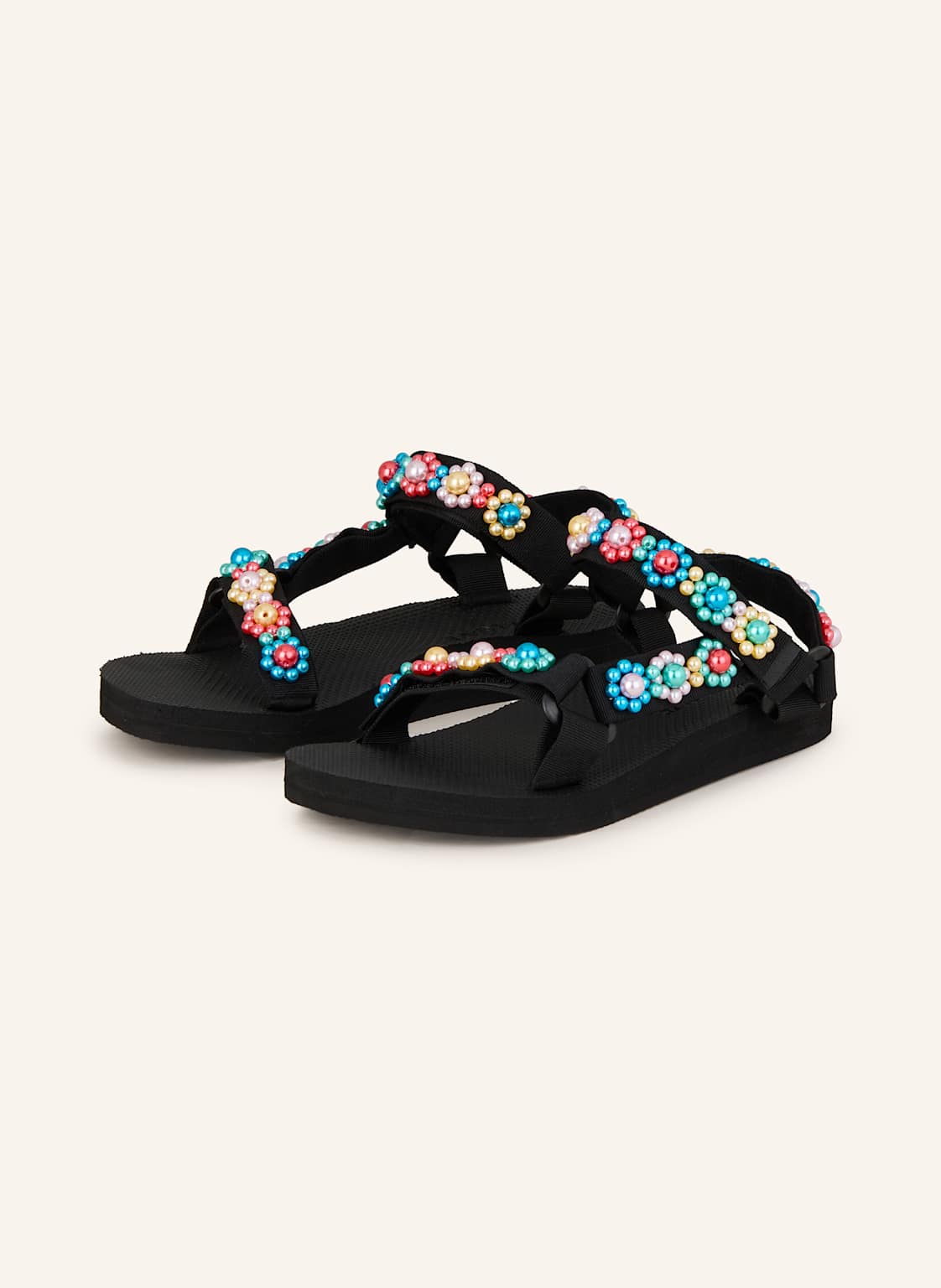 Arizona Love Sandalen Trekky Mit Schmuckperlen schwarz von ARIZONA LOVE