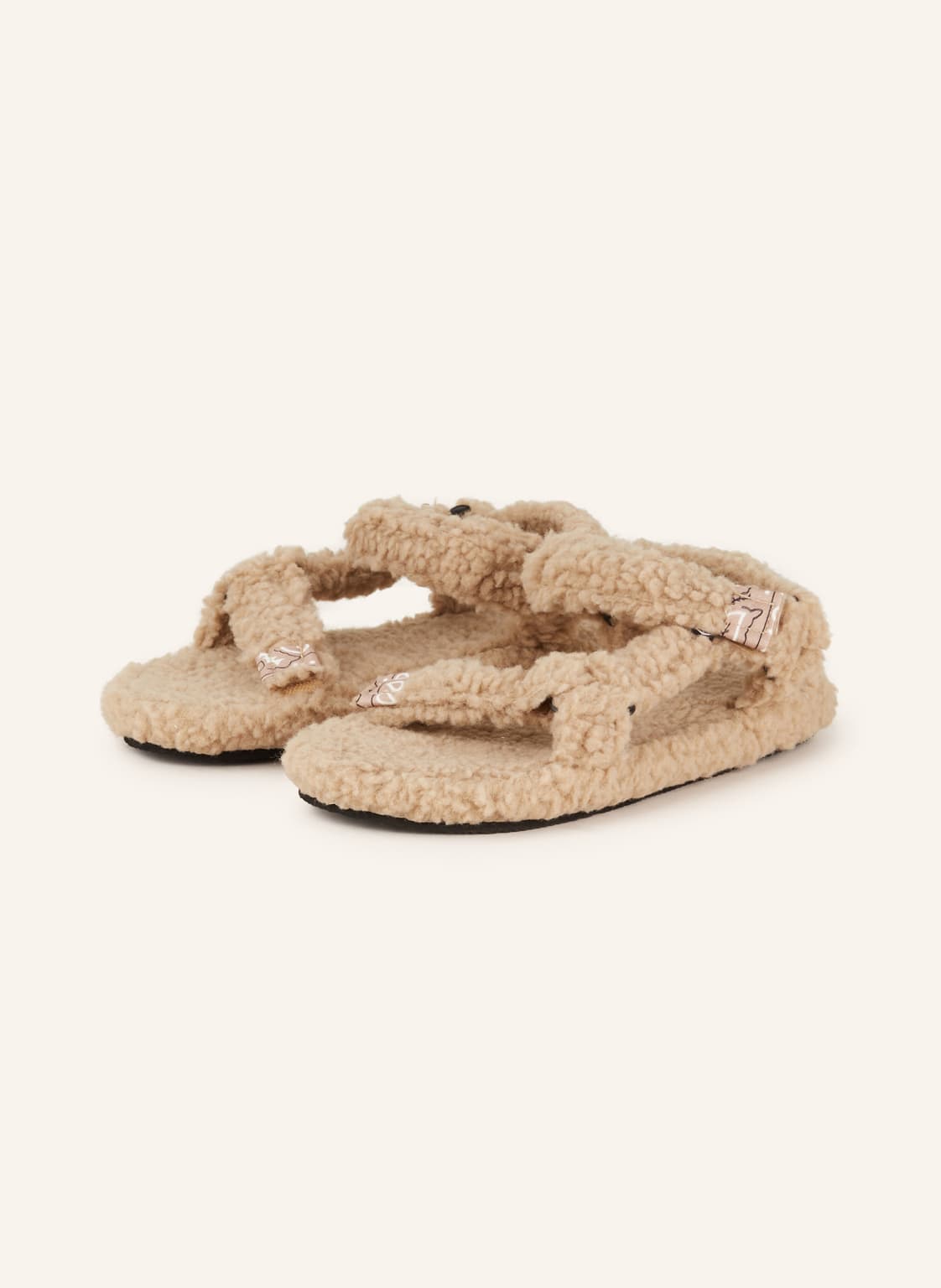 Arizona Love Sandalen Trekky Mit Teddyfell beige von ARIZONA LOVE