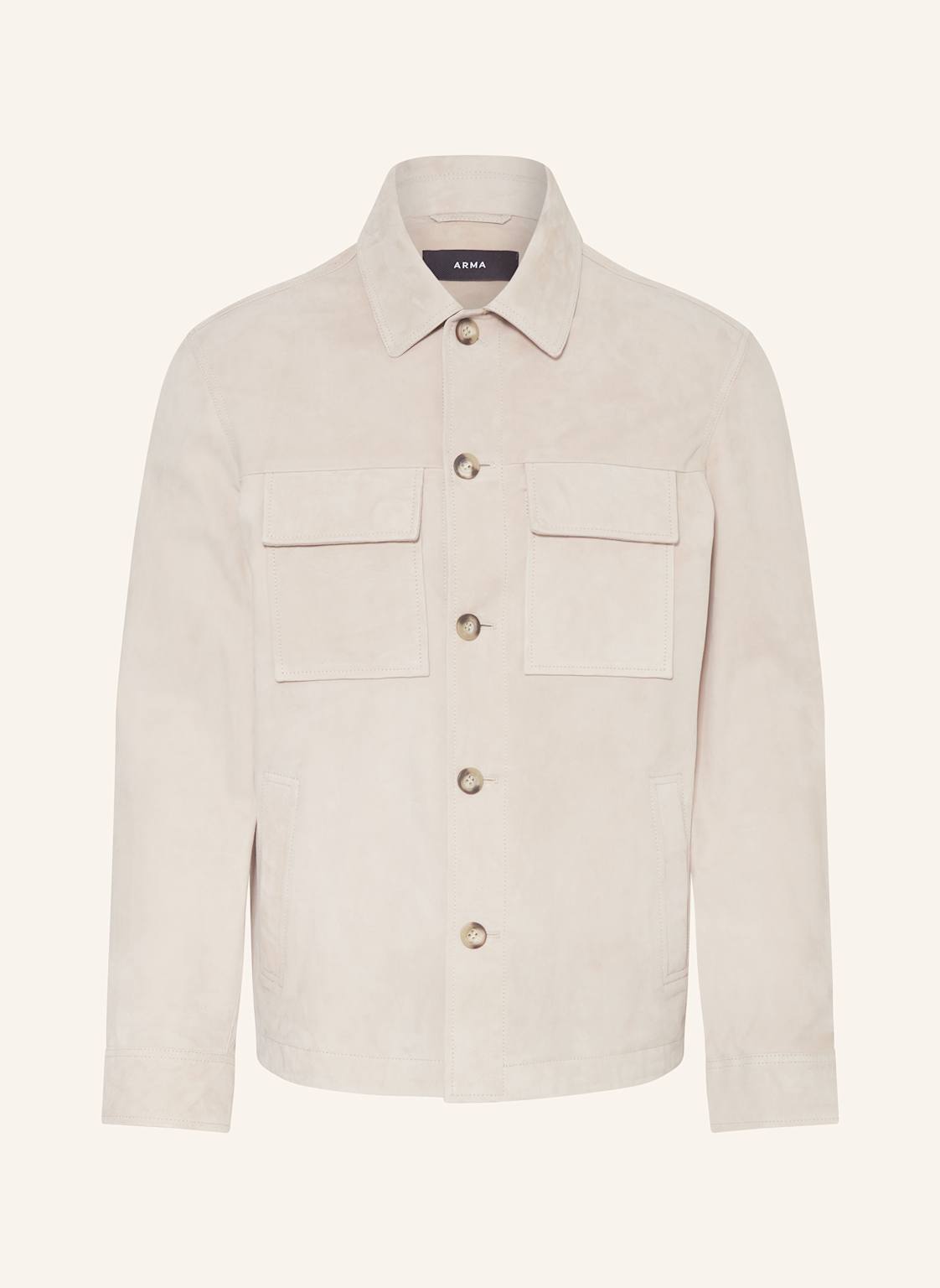 Arma Leder-Overjacket Mex beige von ARMA