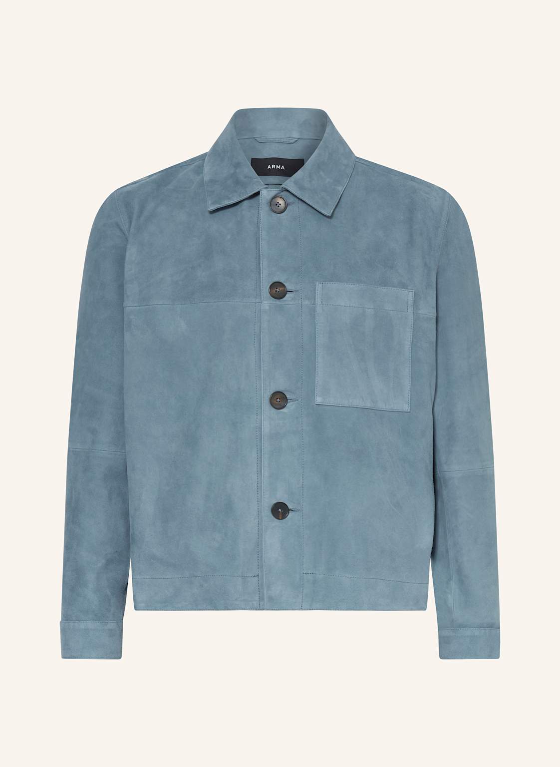 Arma Leder-Overjacket Peak blau von ARMA