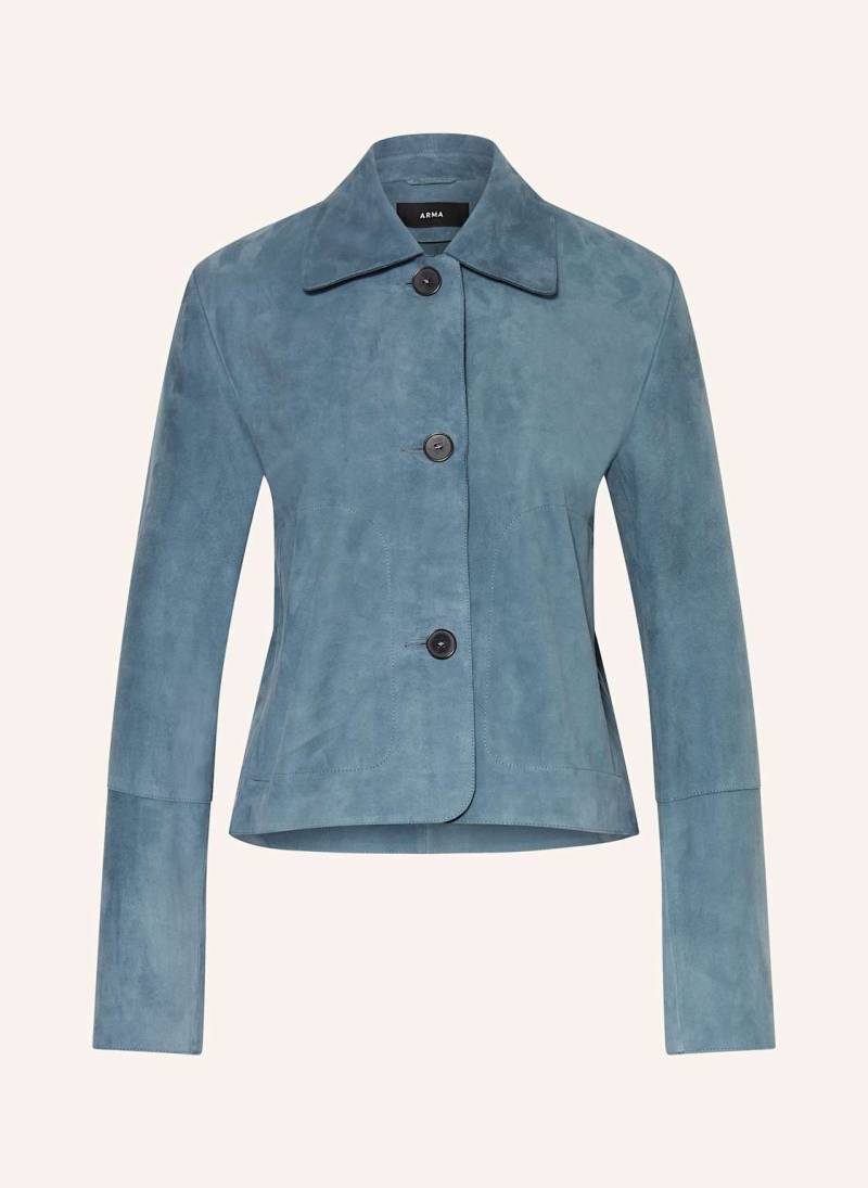 Arma Lederjacke Emy blau von ARMA