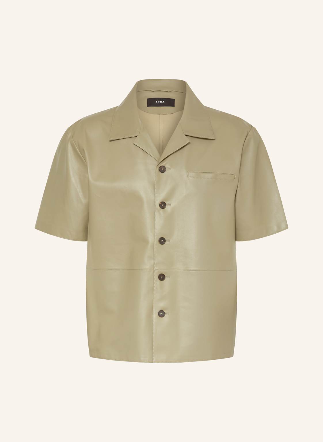 Arma Resorthemd Cave Comfort Fit Aus Leder gruen Arma Resorthemd Cave Comfort Fit Aus Leder gruen von ARMA