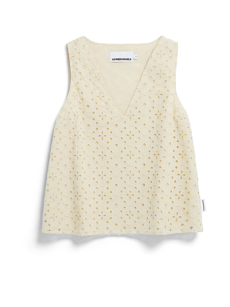 ARMEDANGELS Bluse YALINAA BROIDERY  creme | S von ARMEDANGELS