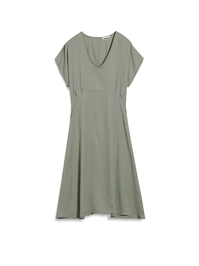 ARMEDANGELS Midikleid AALBINE olive | XL von ARMEDANGELS