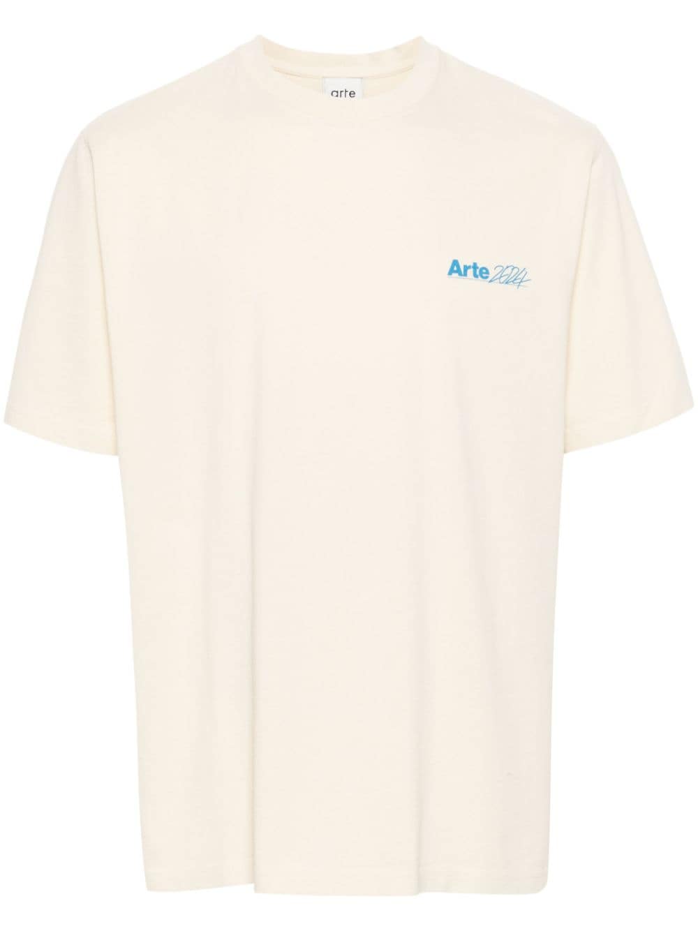 ARTE Teo logo-print cotton T-shirt - Neutrals von ARTE