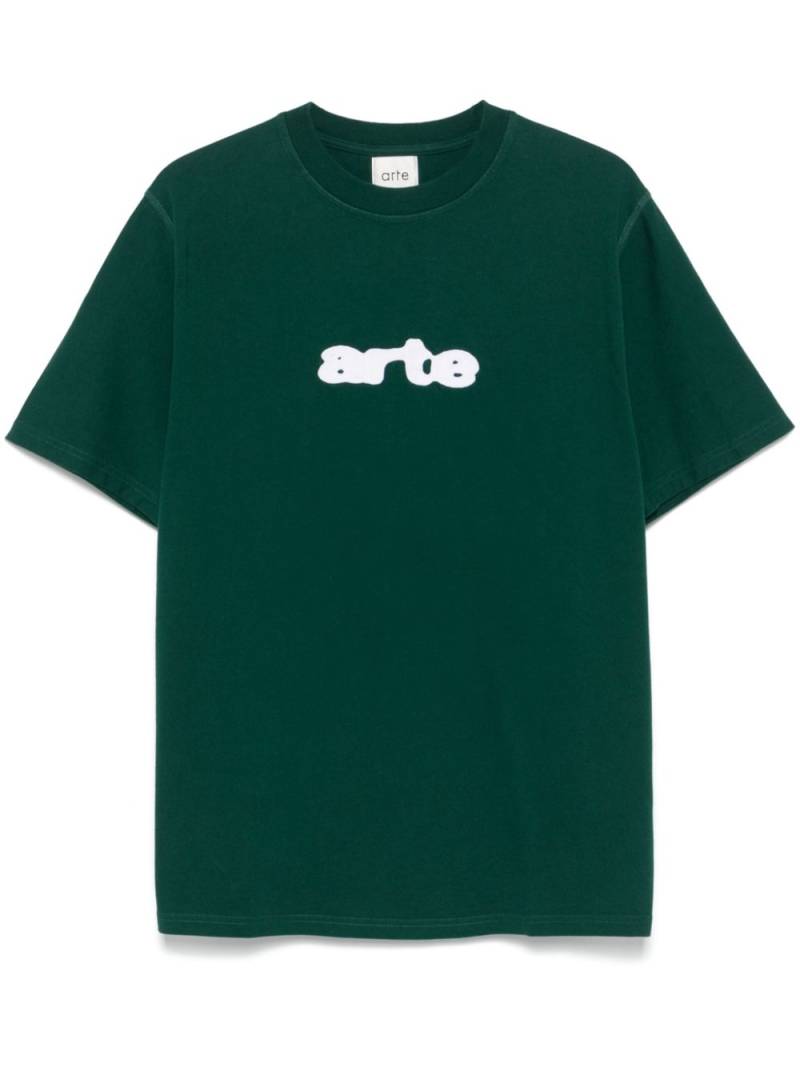 ARTE logo-embroidered T-shirt - Green von ARTE