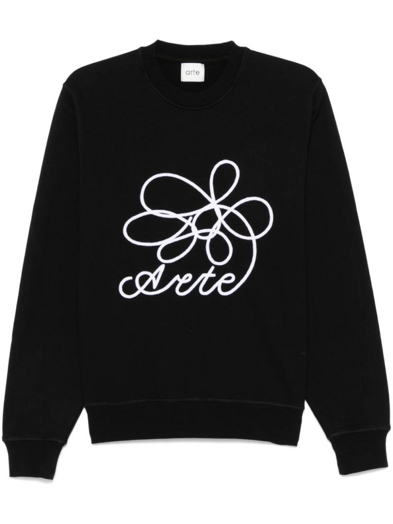 ARTE logo-embroidered sweatshirt - Black von ARTE