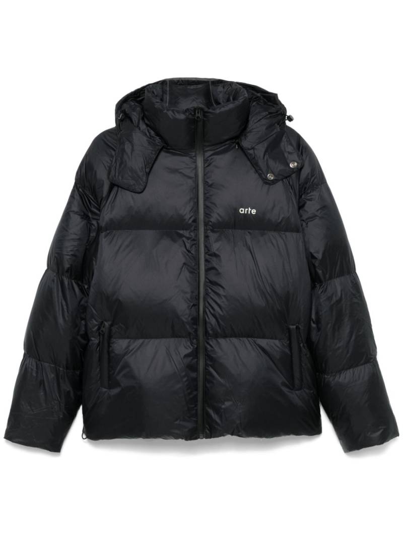 ARTE logo-print puffer jacket - Black von ARTE