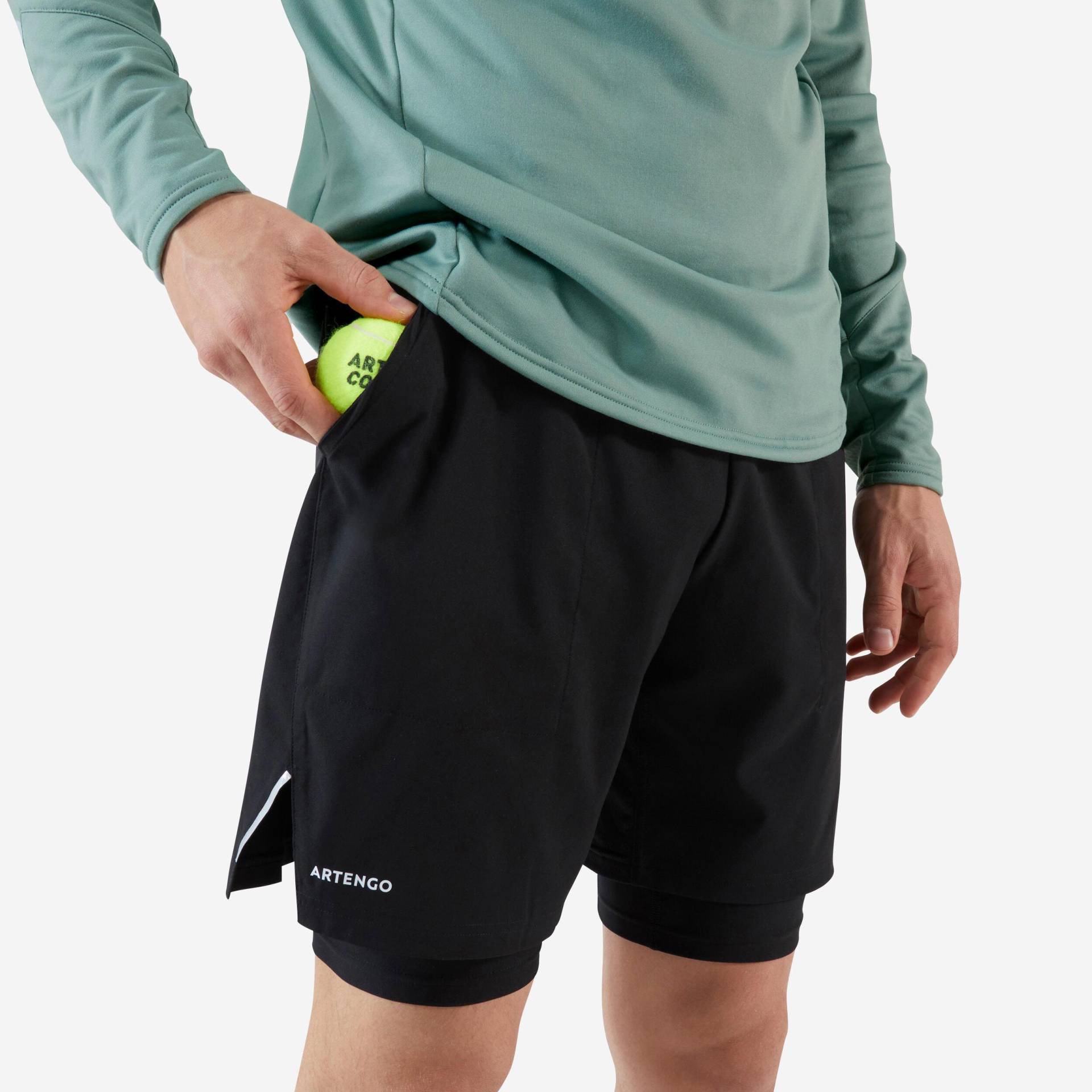 Shorts - Thermic Herren Schwarz Leicht XXL von ARTENGO