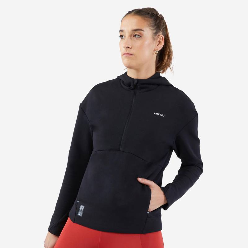 Sweatshirt - Dry 900 Damen Schwarz Leicht 34 von ARTENGO