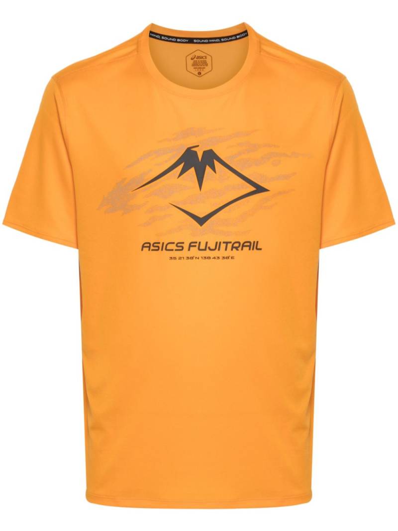 ASICS Fujitrail logo-print T-shirt - Orange von ASICS