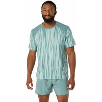 ASICS Herren Laufshirt Road All Over Print SS Top hellblau | L von ASICS