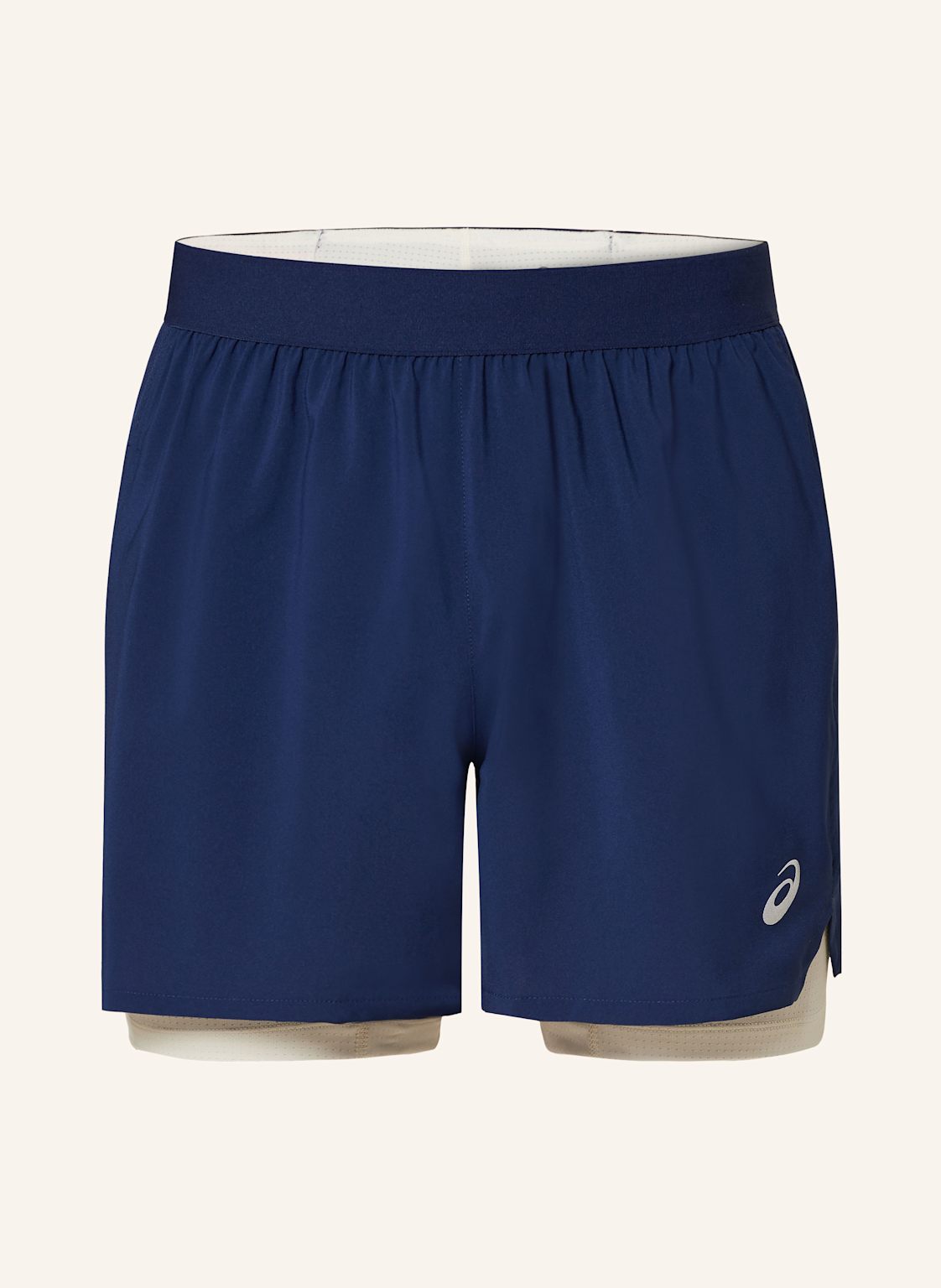 Asics 2-In-1-Laufshorts Road blau von ASICS