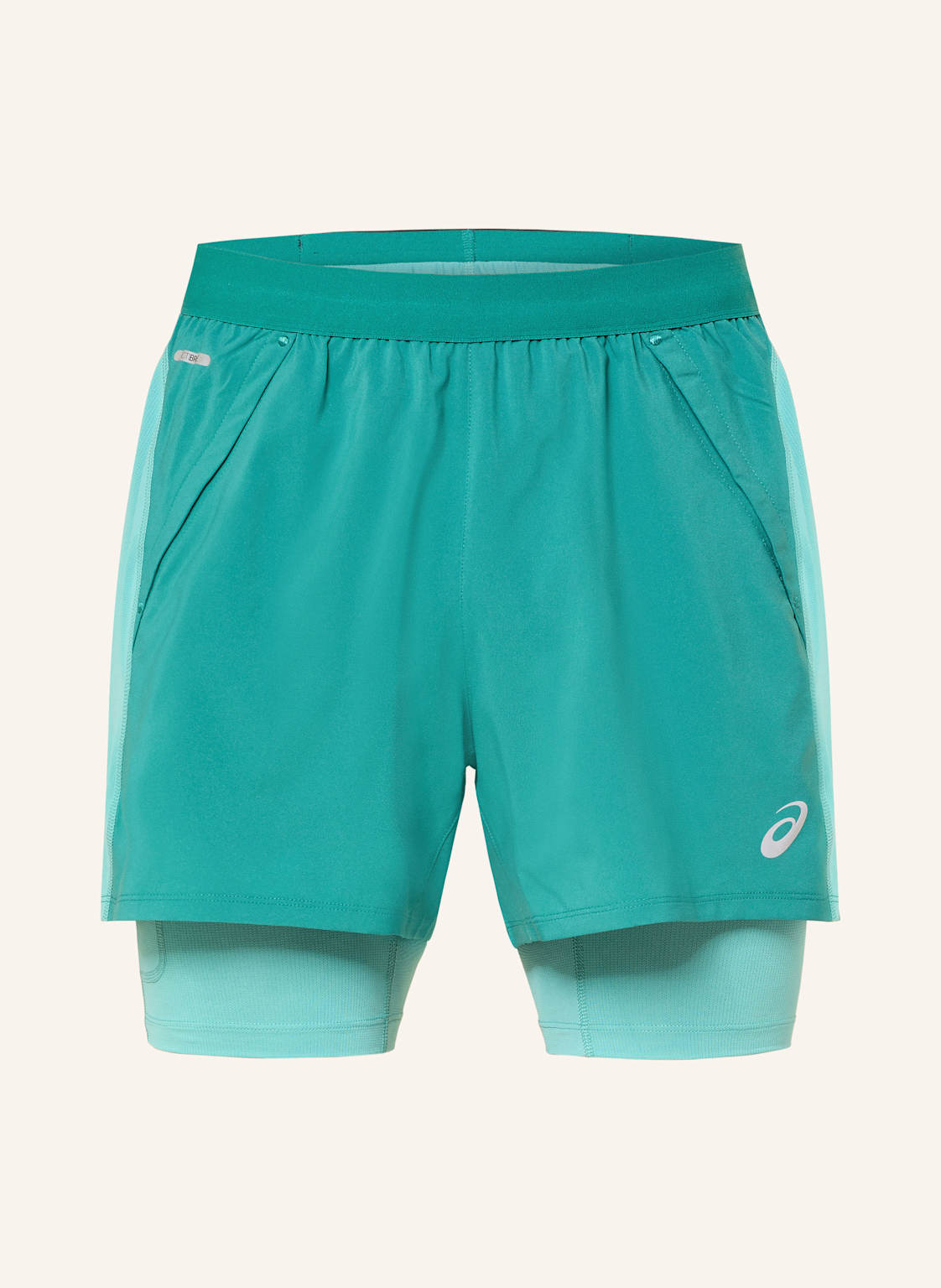 Asics 2-In-1-Laufshorts Road gruen Asics 2-In-1-Laufshorts Road gruen von ASICS