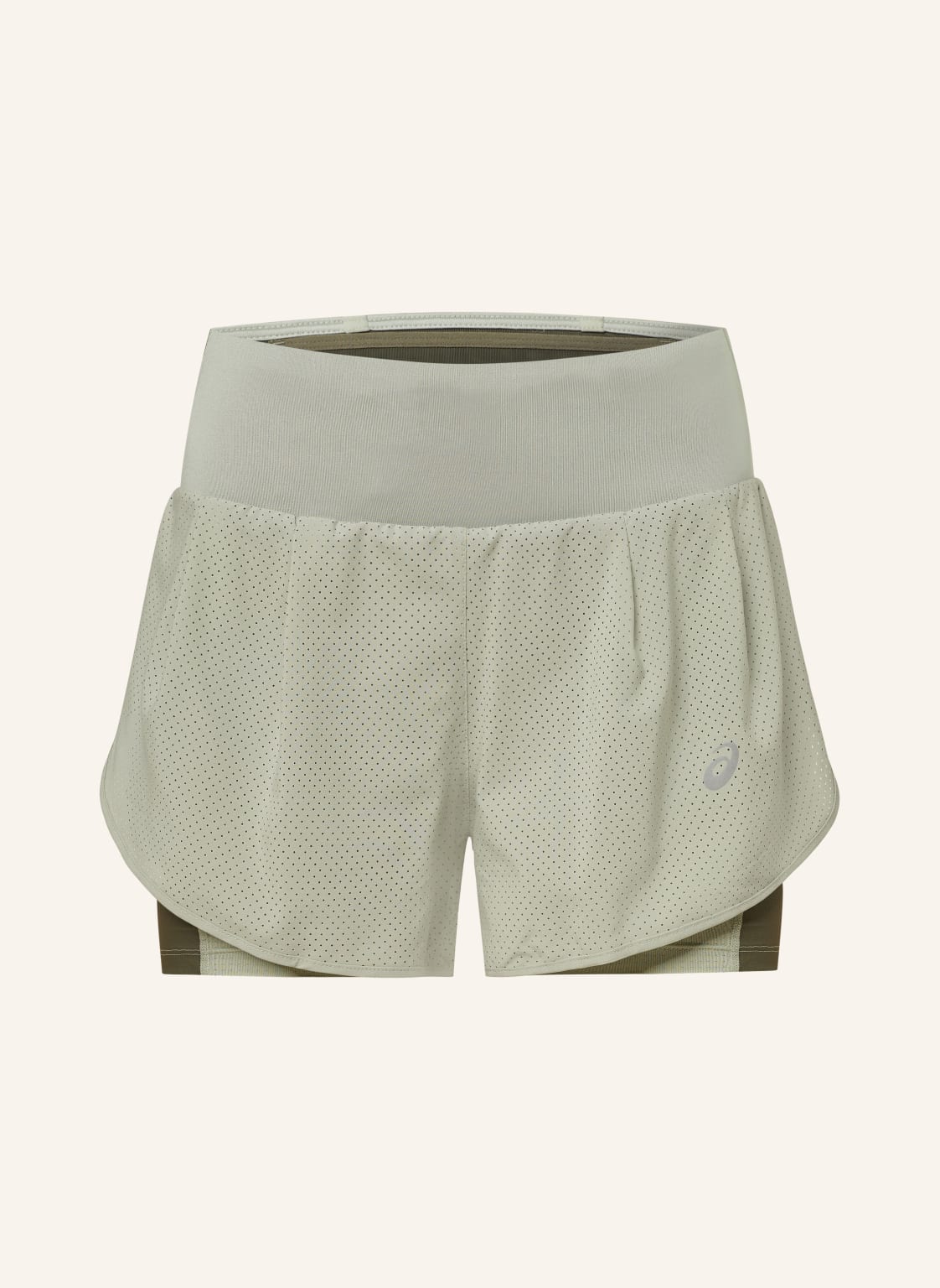 Asics 2-In-1-Laufshorts Road gruen von ASICS