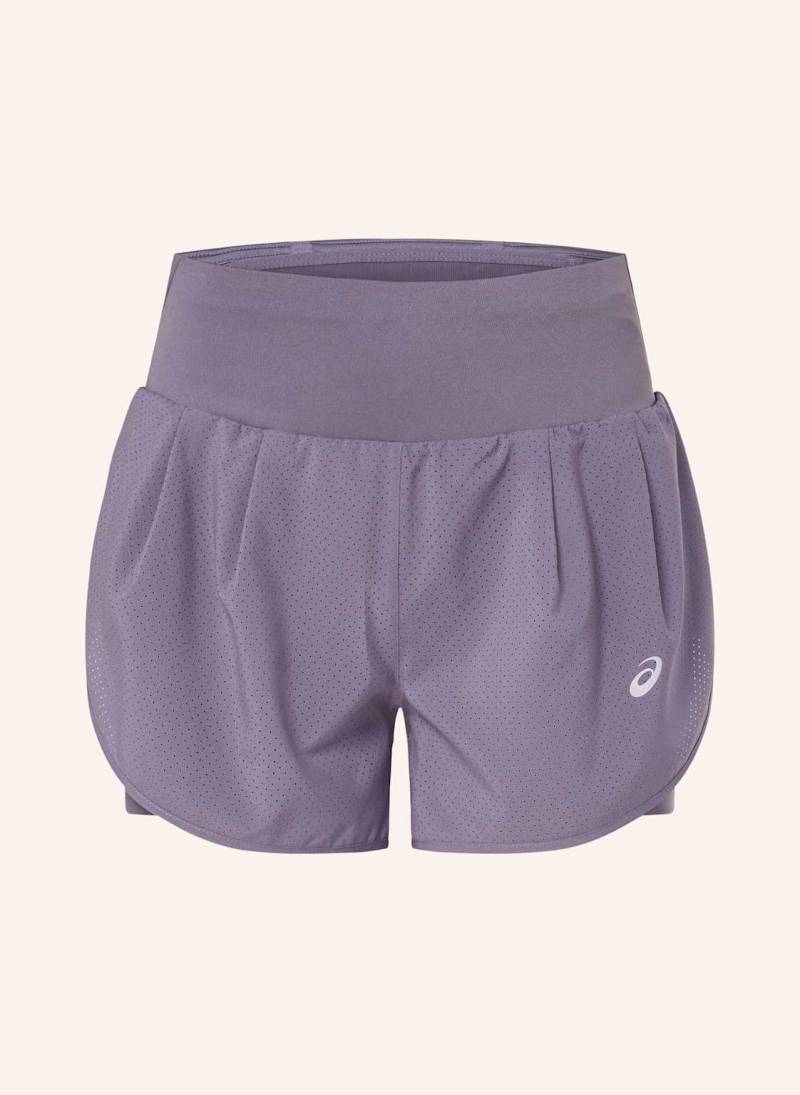 Asics 2-In-1-Laufshorts Road lila von ASICS