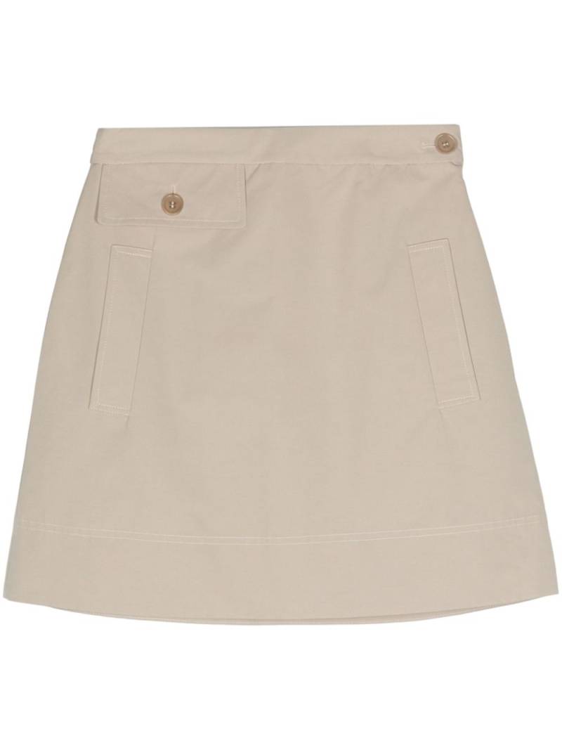 ASPESI A-line mini skirt - Neutrals von ASPESI