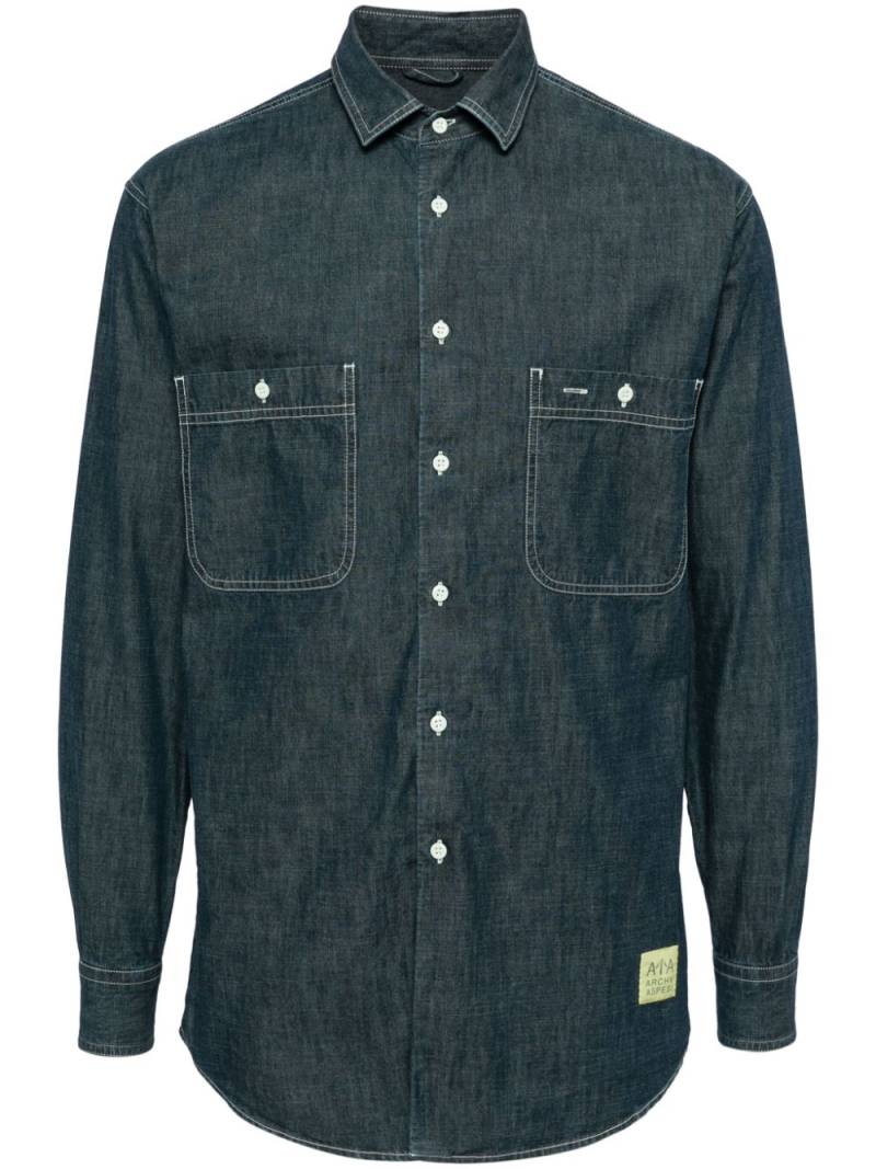 ASPESI Chambray denim shirt - Blue von ASPESI