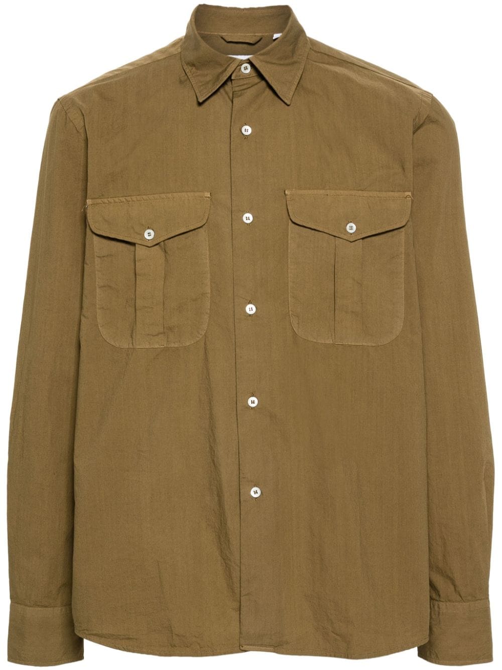 ASPESI Glenn cotton shirt - Brown von ASPESI