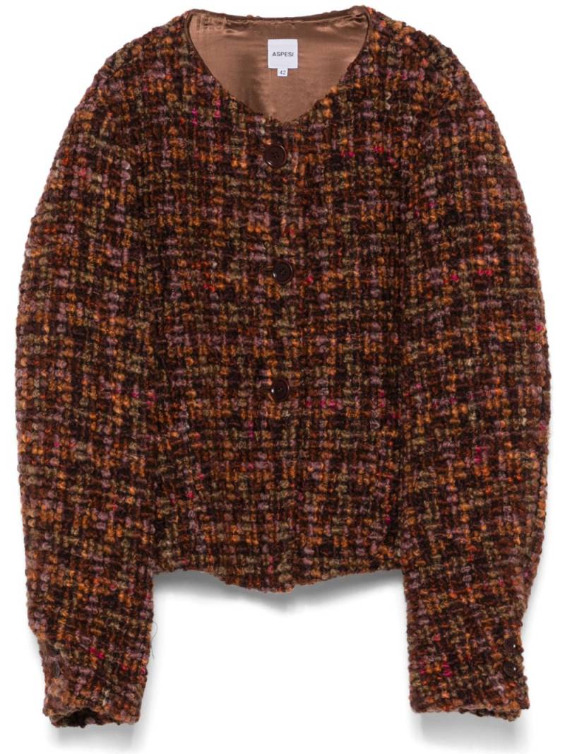 ASPESI bouclé jacket - Brown von ASPESI