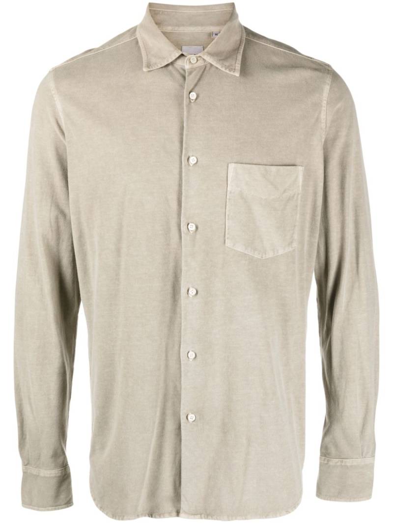 ASPESI button-up velvet shirt - Neutrals von ASPESI