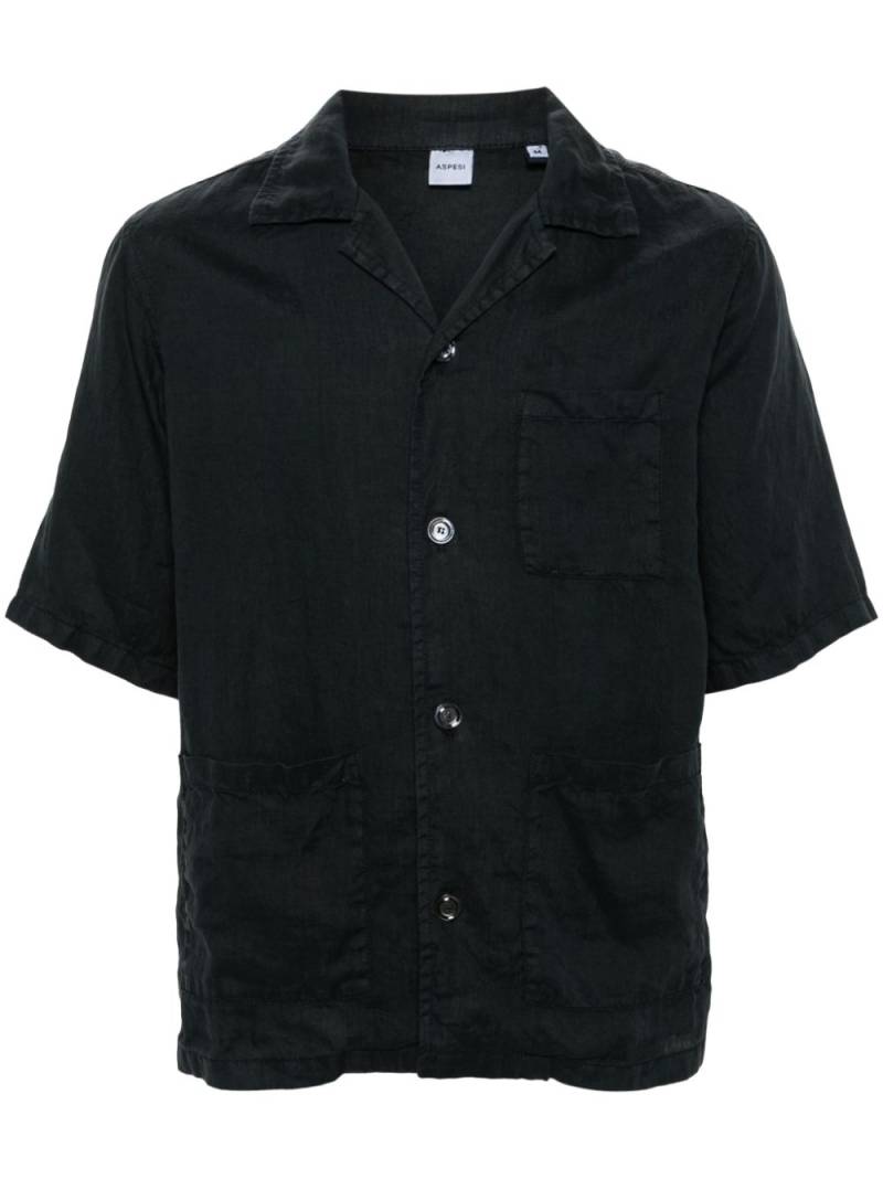 ASPESI camp-collar linen shirt - Blue von ASPESI