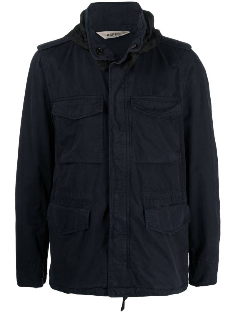 ASPESI multi-pocket military jacket - Blue von ASPESI