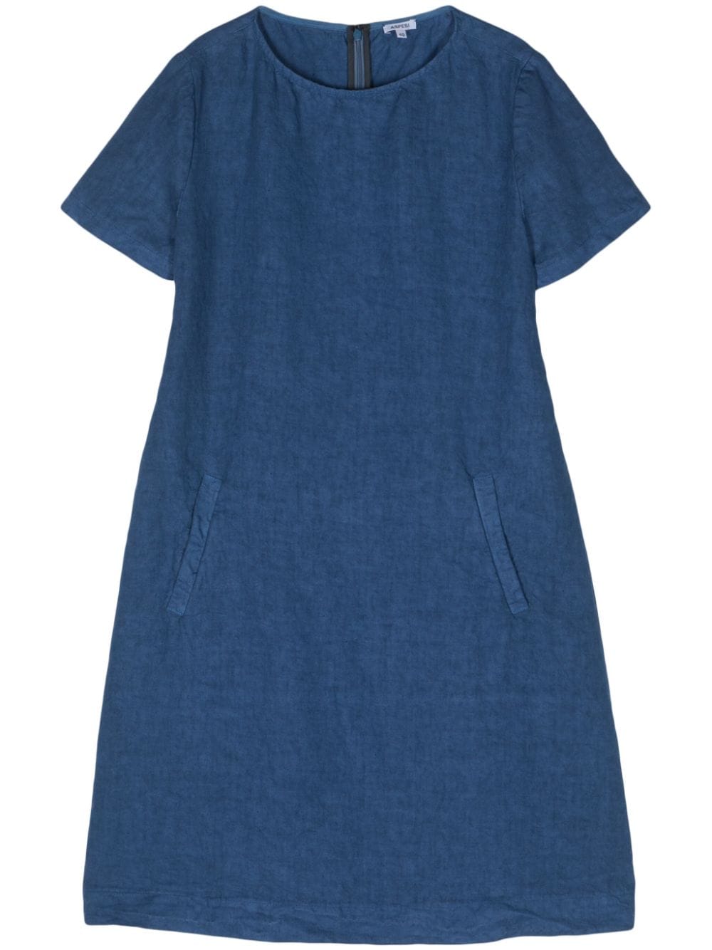 ASPESI crew-neck linen dress - Blue von ASPESI