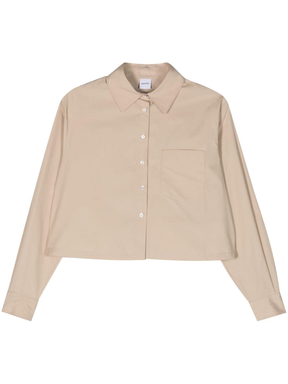 ASPESI cropped cotton shirt - Neutrals von ASPESI