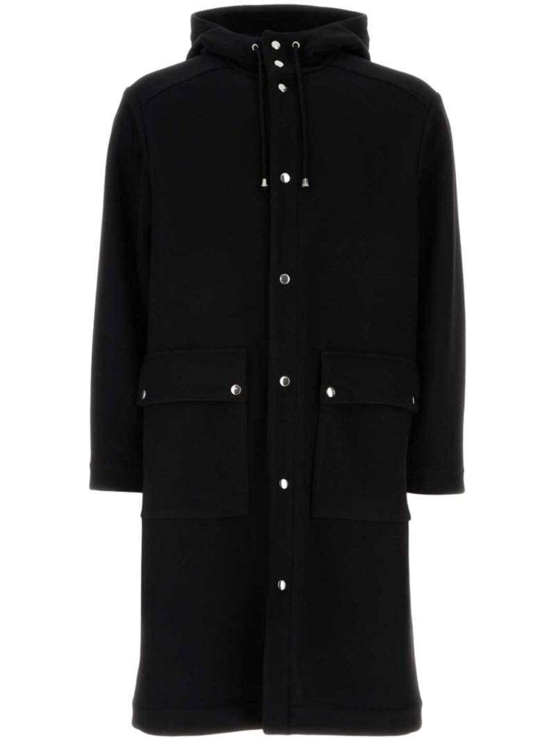 ASPESI drawstring buttoned parka - Black von ASPESI