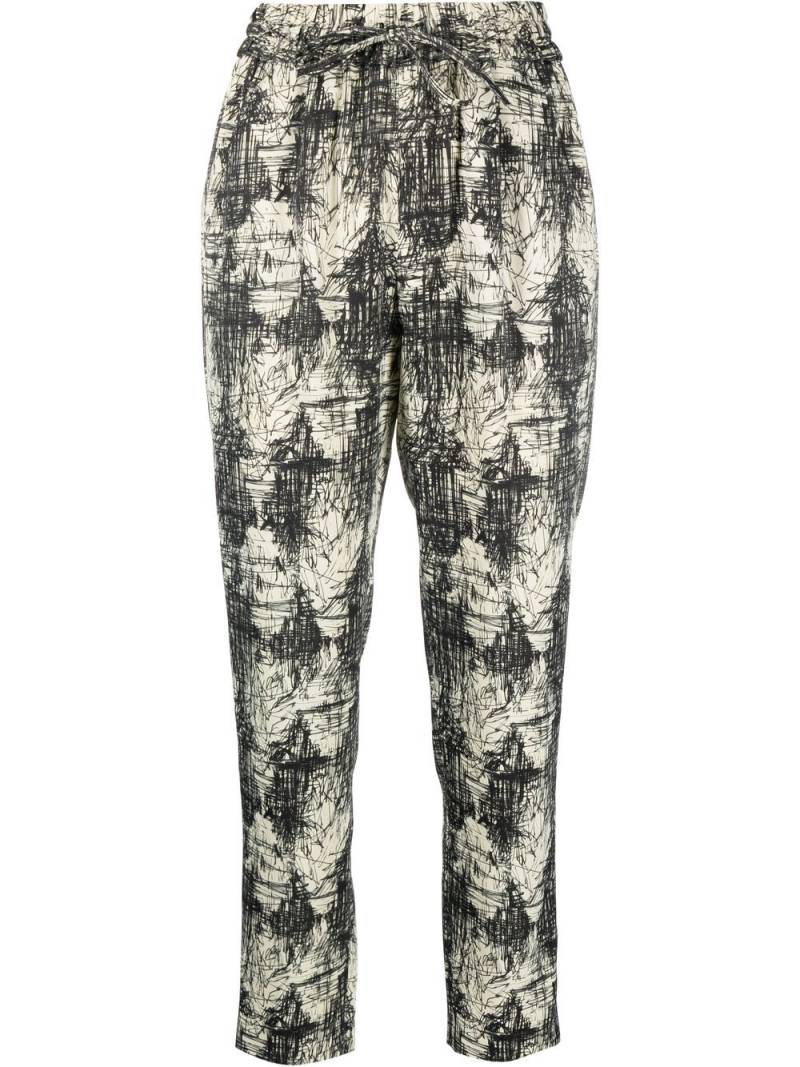 ASPESI graphic-print cropped trousers - Neutrals von ASPESI