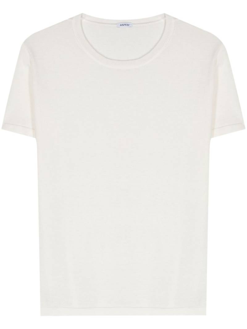 ASPESI fine-knit short-sleeved jumper - White von ASPESI