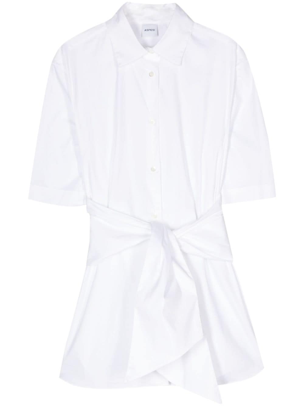 ASPESI lace-up detail poplin shirt - White von ASPESI