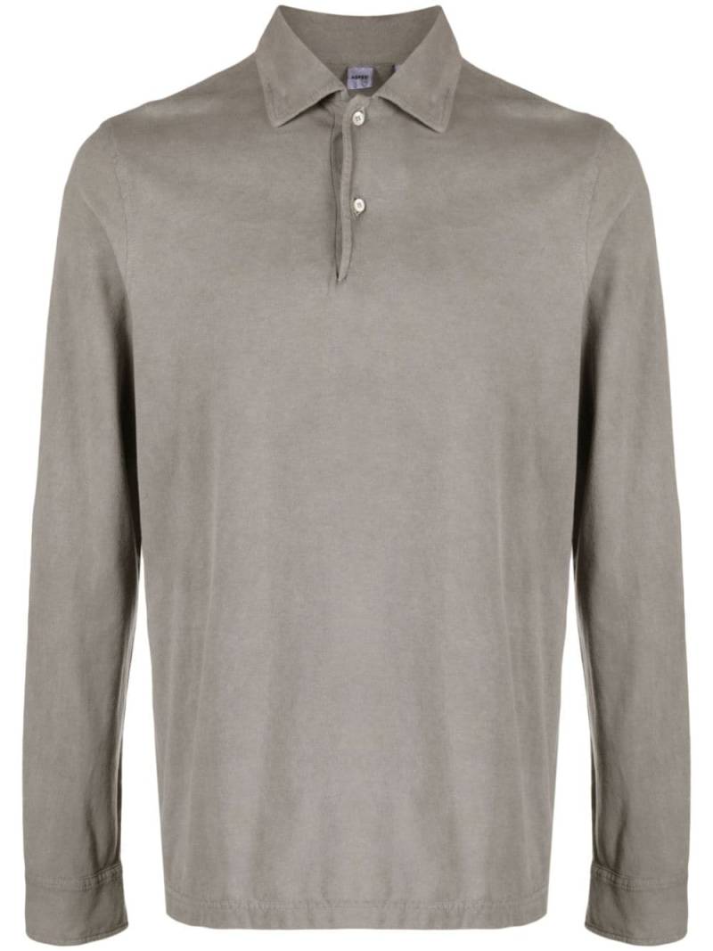 ASPESI long-sleeve cotton polo shirt - Grey von ASPESI