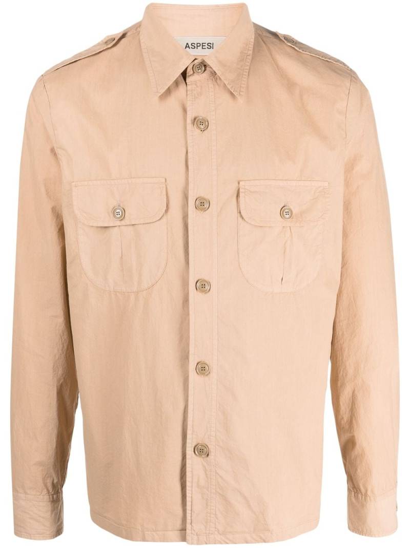 ASPESI long-sleeve cotton shirt - Neutrals von ASPESI