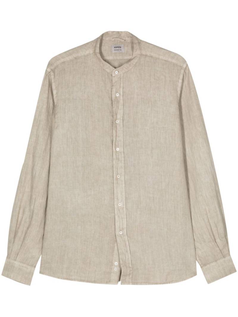 ASPESI long-sleeve linen shirt - Neutrals von ASPESI