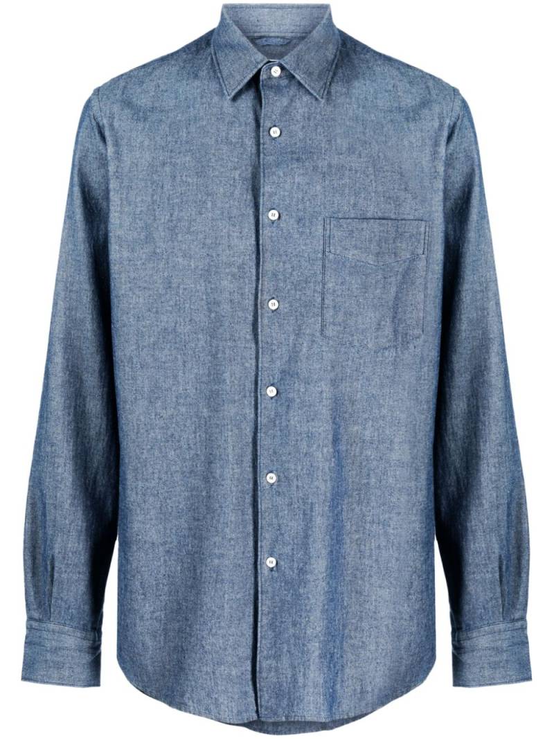 ASPESI mélange-effect long-sleeve denim shirt - Blue von ASPESI