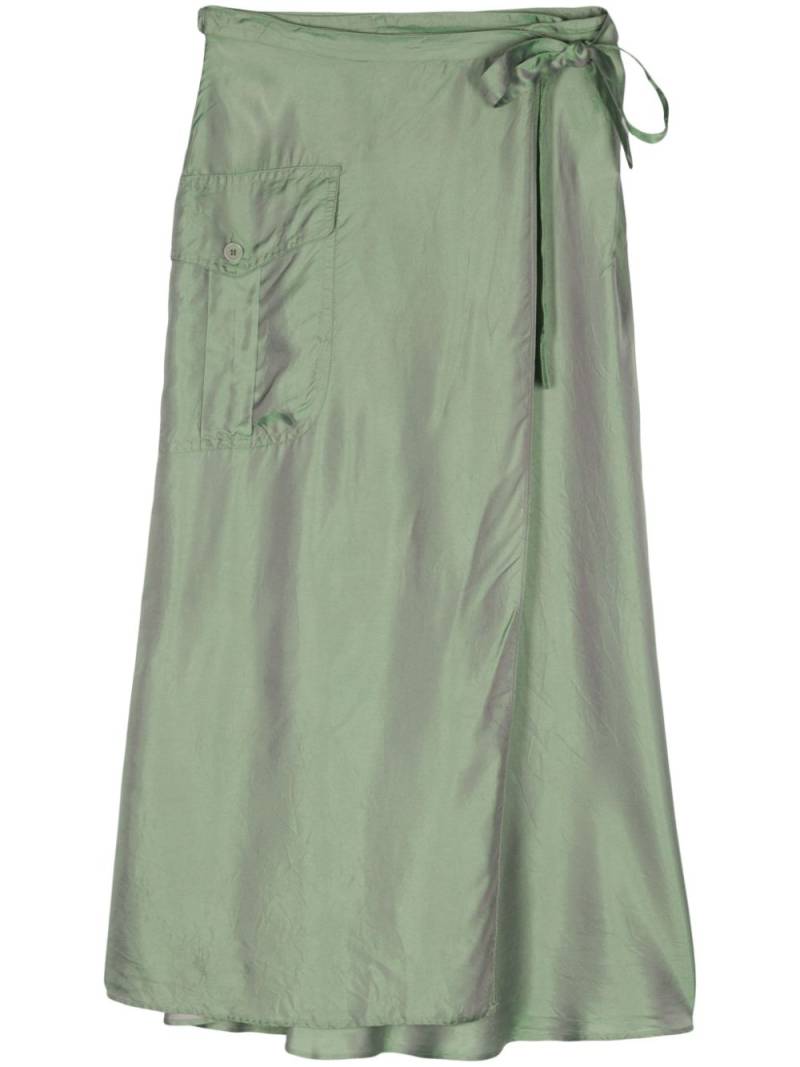 ASPESI metallic wrap midi skirt - Green von ASPESI