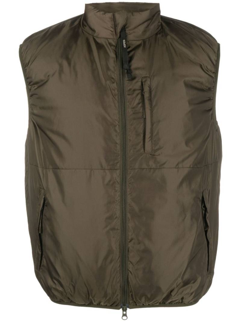 ASPESI padded high-neck gillet - Green von ASPESI