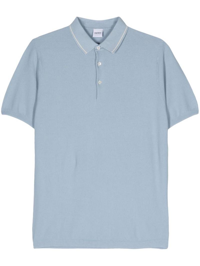 ASPESI piqué cotton polo shirt - Blue von ASPESI