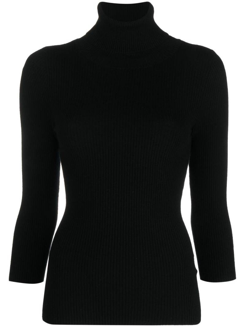 ASPESI ribbed-knit roll-neck knitted top - Black von ASPESI