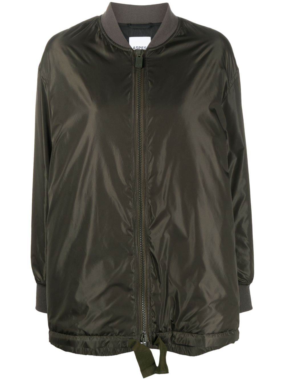 ASPESI ribbed-trim flared bomber jacket - Green von ASPESI