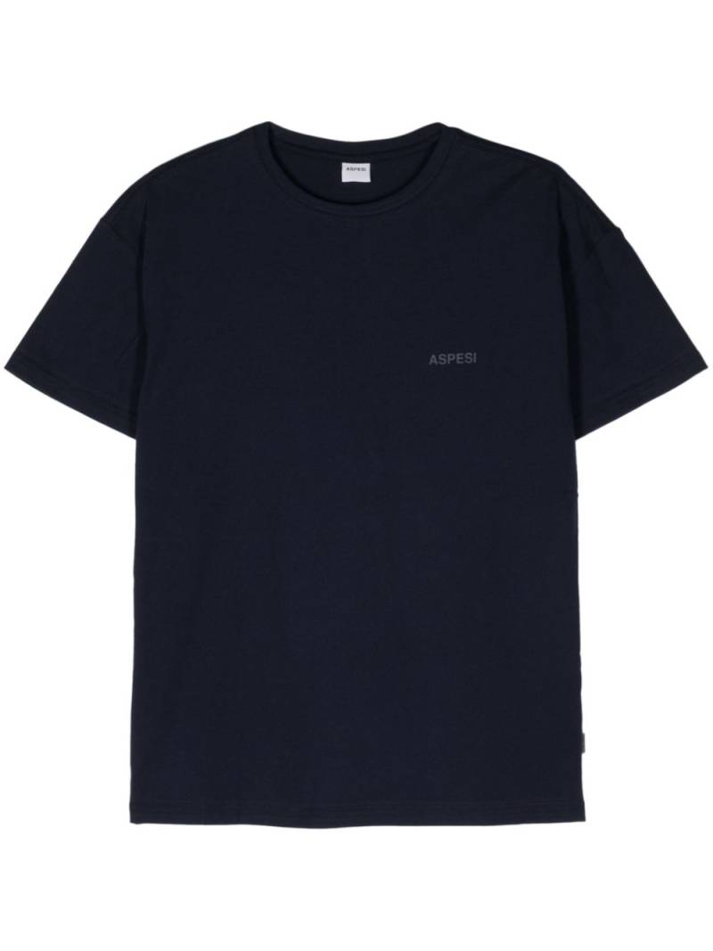 ASPESI rubberised-logo cotton T-shirt - Blue von ASPESI