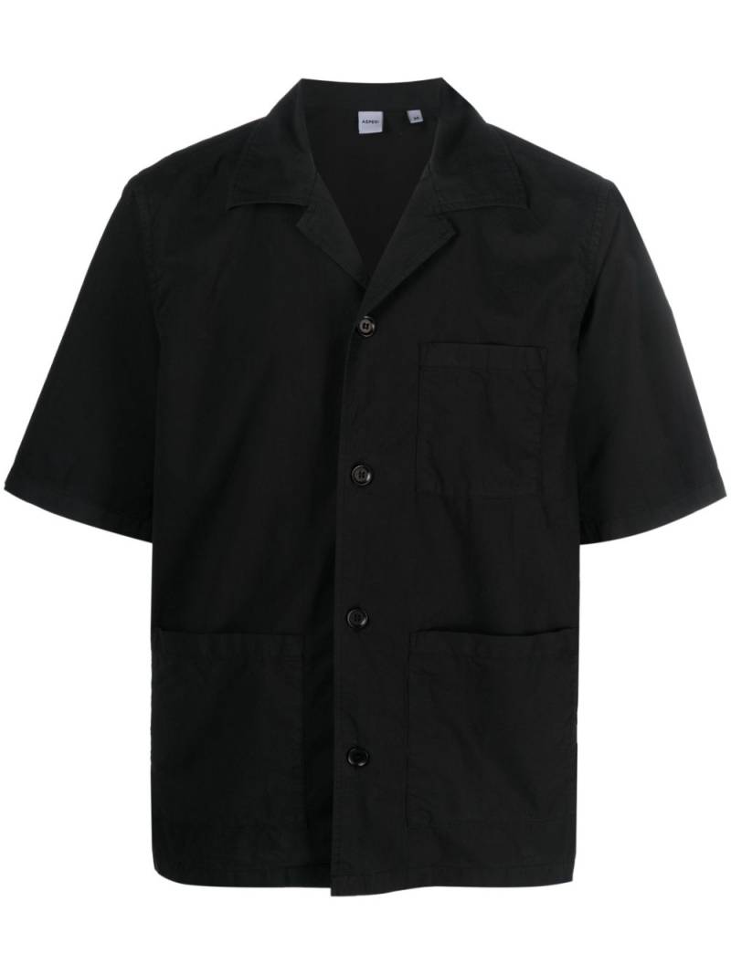 ASPESI short-sleeve cotton shirt - Black von ASPESI