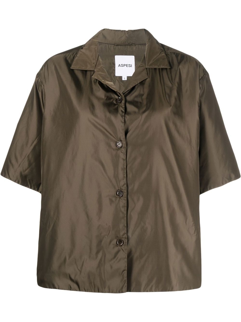 ASPESI short-sleeve satin shirt - Brown von ASPESI