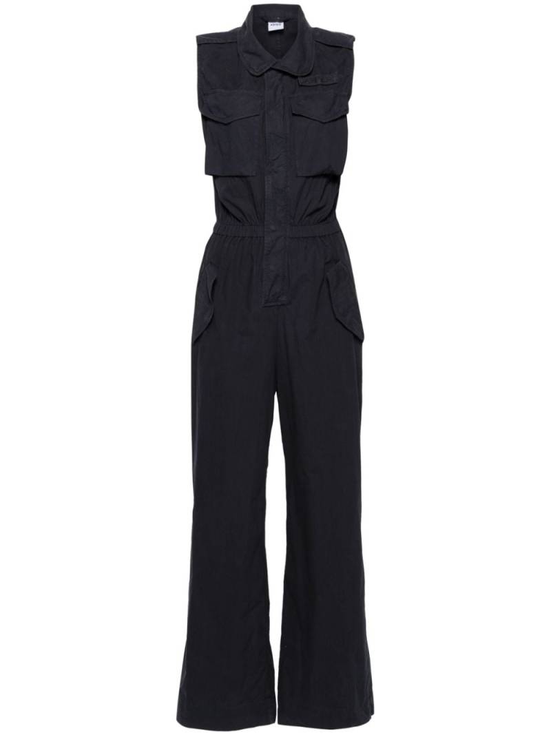 ASPESI spread-collar cotton jumpsuit - Blue von ASPESI