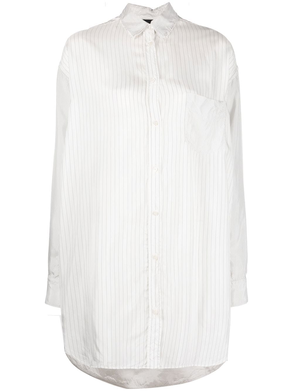 ASPESI striped longsleeve blouse - White von ASPESI