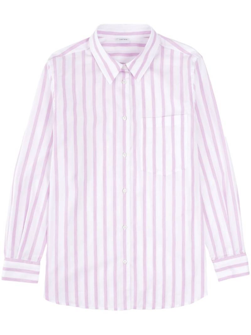 ASPESI striped poplin shirt - Purple von ASPESI