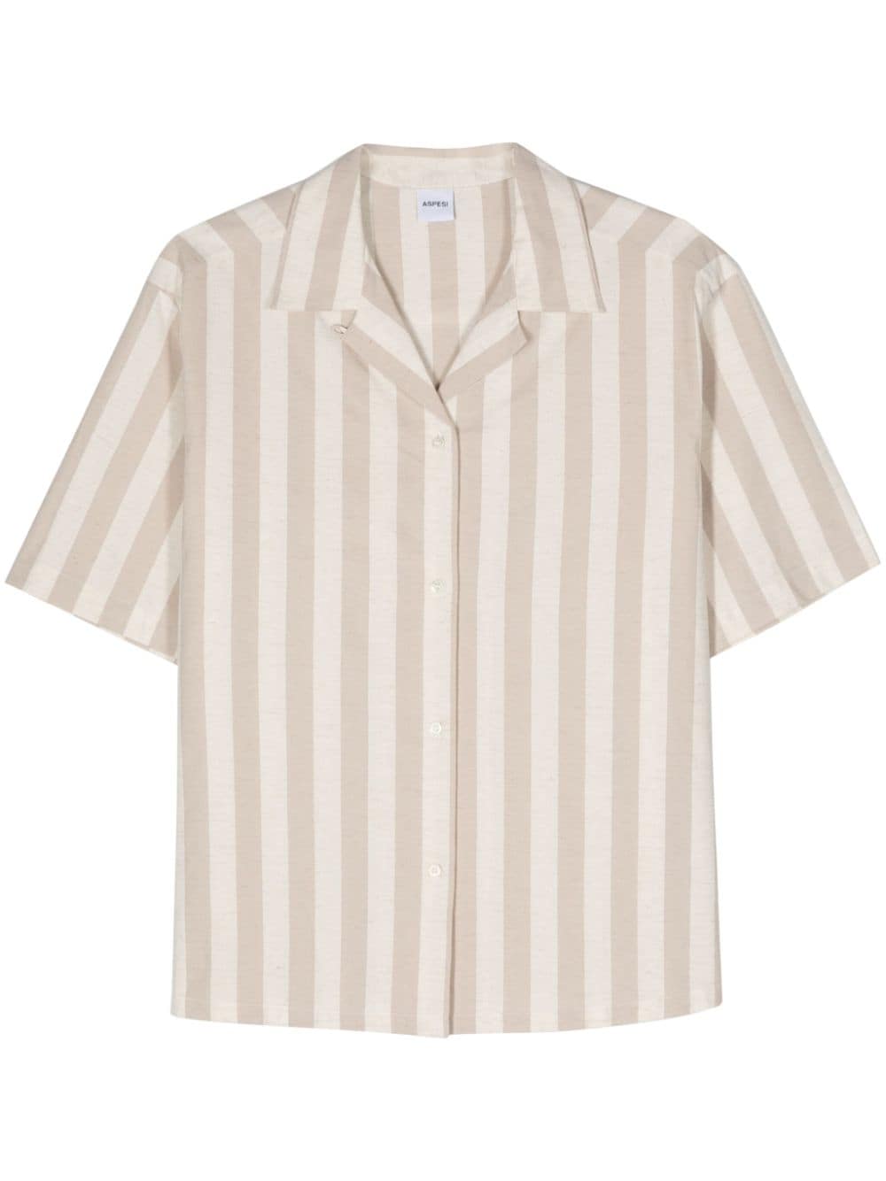 ASPESI striped slub-texture shirt - Neutrals von ASPESI