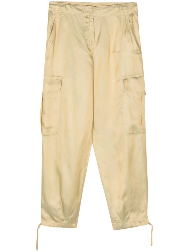 ASPESI tapered satin cargo trousers - Yellow von ASPESI